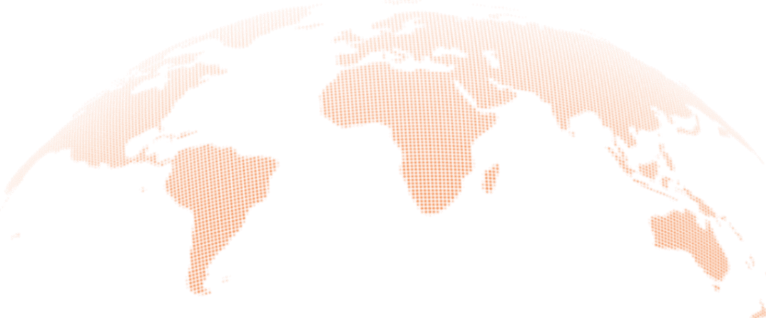 World map showing domain registrations